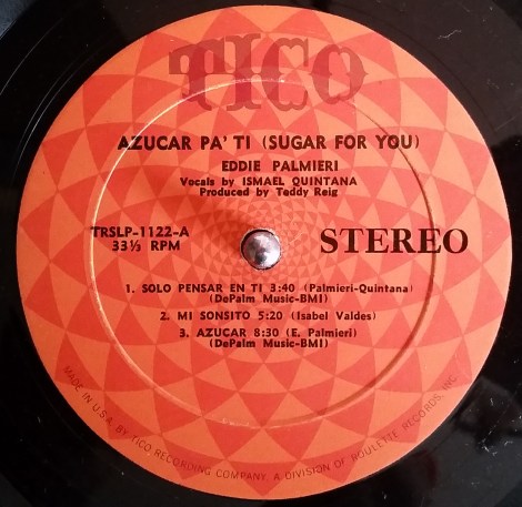 Eddie Palmieri Azucar LP